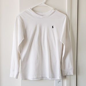 White Polo Long Sleeve Shirt